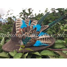 Turquoise Feather Hat Pin Turquoise Feather Hat Pin